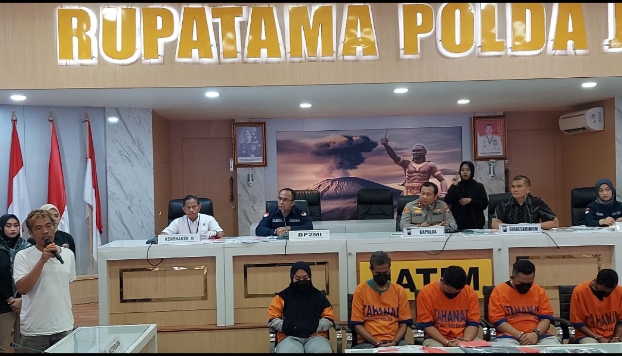 Polda Jatim Tangkap 5 Tersangka Perdagangan Orang